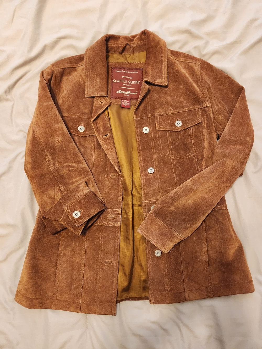 Eddie Bauer Women’s Suede Jacket in Chestnut - Picture 1 of 2